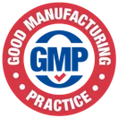 Good Manufacturing Practice certified facility badge